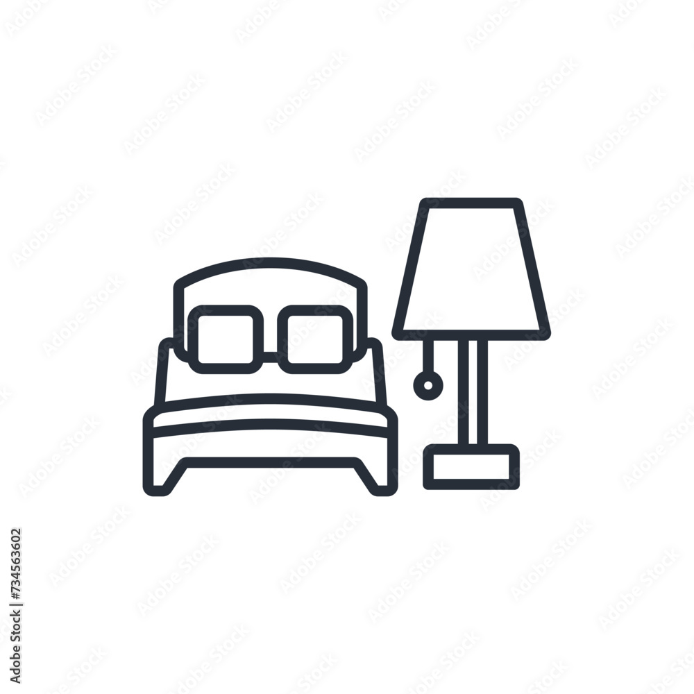 Poster lamp icon. vector.editable stroke.linear style sign for use web design,logo.symbol illustration.