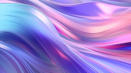 Abstract 3d render of light emitter glass with iridescent holographic vibrant gradient wave texture. Design element for banner, background, wallpaper, header, poster or cover., generative, ai