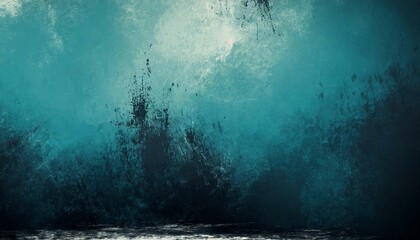 Blue background with vintage grunge texture in distressed black stained grunge design - obrazy, fototapety, plakaty