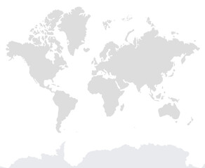 Fototapeta na wymiar World map vector. Atlas vector. Gray color on white background. Vector illustration.