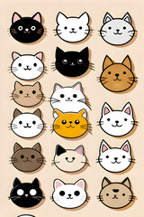cute cats. Generative AI