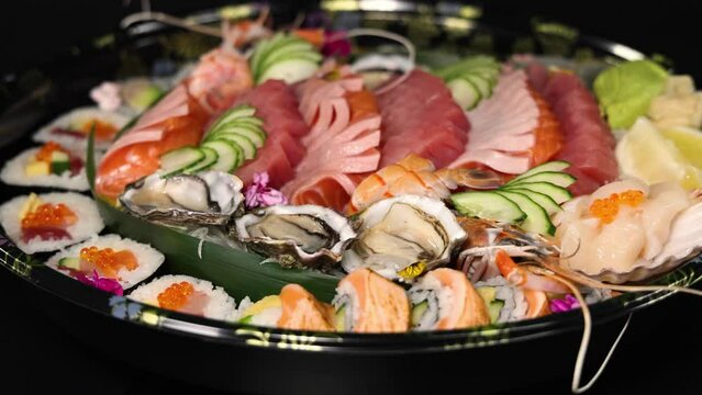 Sushi Platter Presentation Over Time
