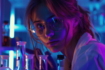 laboratory scientist working on laboratory sample