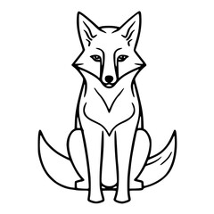 Fototapeta premium fox outline icon