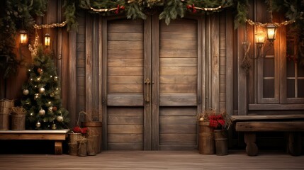 rustic holiday wooden background