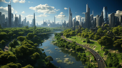 the green cityscape ecology concept