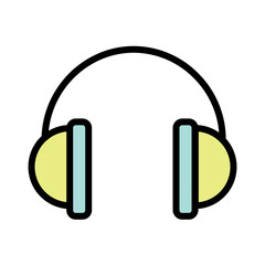 Audio Headphones Music Filled Outline Icon