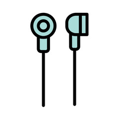 Audio Headphones Music Filled Outline Icon
