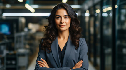 portrait of a business woman with cross arms.