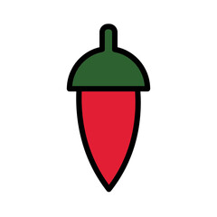 Chili Pepper Paprika Filled Outline Icon