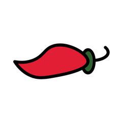 Chili Pepper Paprika Filled Outline Icon