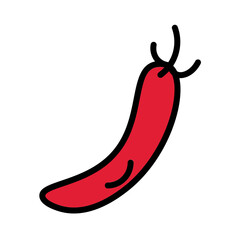 Chili Pepper Paprika Filled Outline Icon