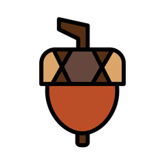 Acorn Nuts Peanut Filled Outline Icon