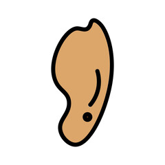 Food Fruit Nut Filled Outline Icon