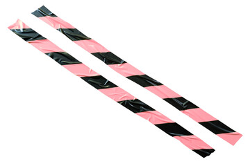 Obraz premium Black and pink barricade tape