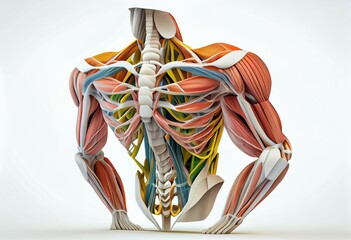 3D Illustration Of Obturator Externus Muscles On White Background. Generative AI