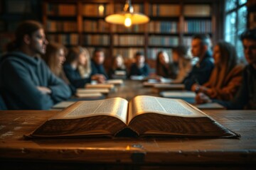 A group records local book club meetings. where community members come together to discuss literature and engage in critical dialogue.
