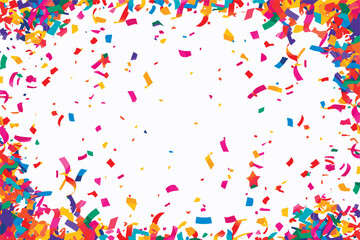 vector vibrant confetti in white background