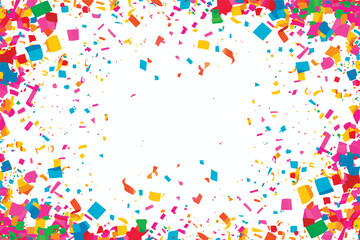 vector vibrant confetti in white background