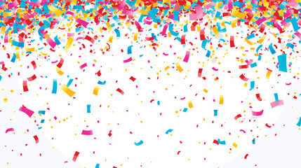 Confetti falling white background