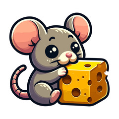 Mice Eating A chase vector illustration   