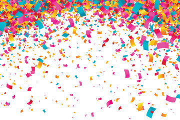 vector vibrant confetti in white background