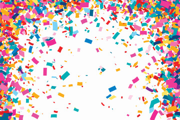 vector vibrant confetti in white background