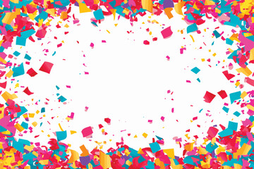 vector vibrant confetti in white background
