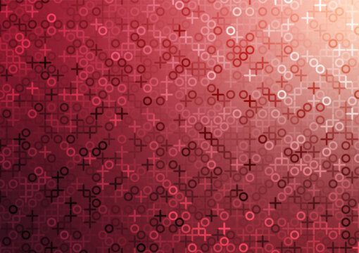 Bokeh light red xo circle pattern graphic background
