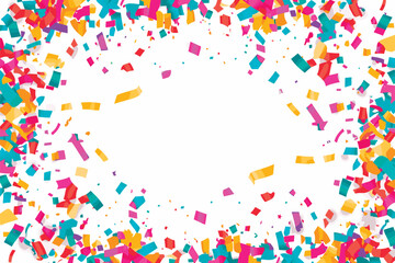 vector confetti falling background