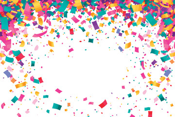 vector vibrant confetti in white background