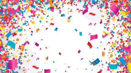 vector vibrant confetti in white background
