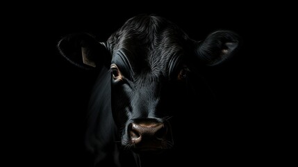 beef angus cow white background