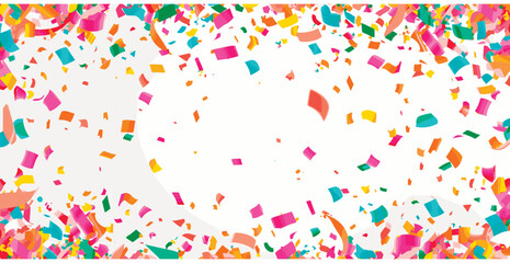 vector vibrant confetti in white background
