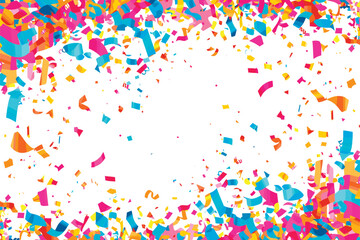 vector vibrant confetti in white background