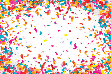 vector vibrant confetti in white background