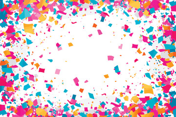 vector vibrant confetti in white background