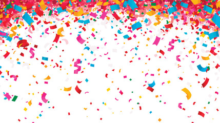 vector vibrant confetti in white background