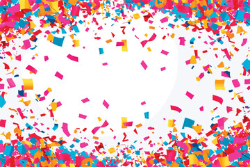 vector vibrant confetti in white background