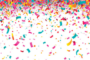 vector vibrant confetti in white background