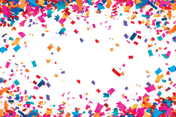 vector vibrant confetti in white background