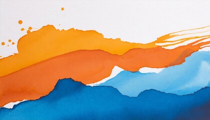 orange and blue paint splash