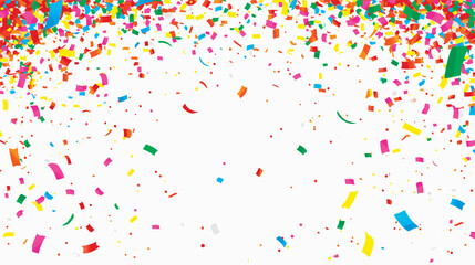 vector vibrant confetti in white background