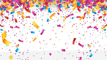 vector vibrant confetti in white background