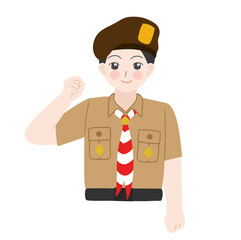 cartoon pramuka character