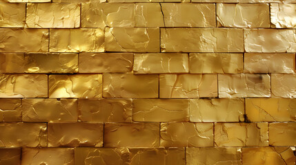 a wallpaper background of golden bricks, exuding opulence and sophistication for high-end interior design concepts