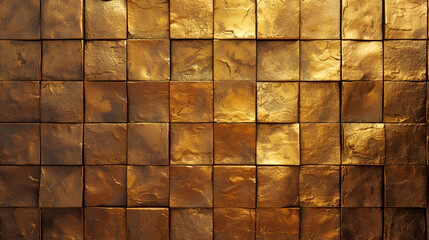 a wallpaper background of golden bricks, exuding opulence and sophistication for high-end interior design concepts