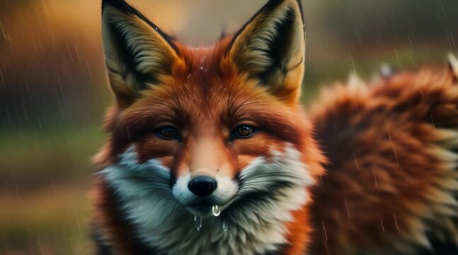 red fox portrait, generative Ai