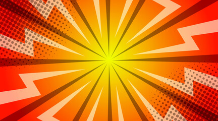 Obraz premium Pop art comic background. Cartoon Vector Illustration