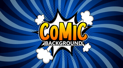 Pop art comic background. Cartoon Vector Illustration
